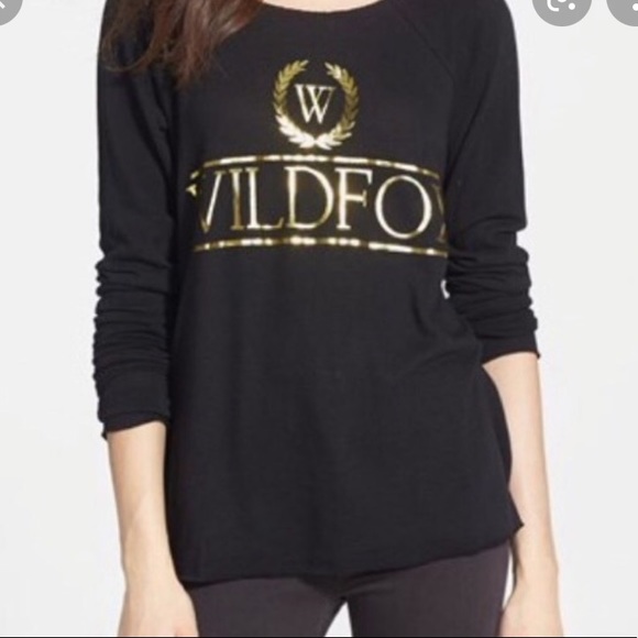 WILDFOX gold logo, long sleeve tee - Picture 2 of 12